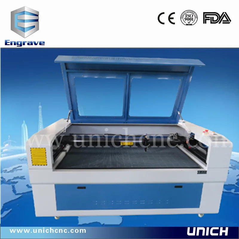 Jinan cheap 1600*1000mm laser engraving wood&metal&acrylic&fabric&MDF machine/laser cutting
