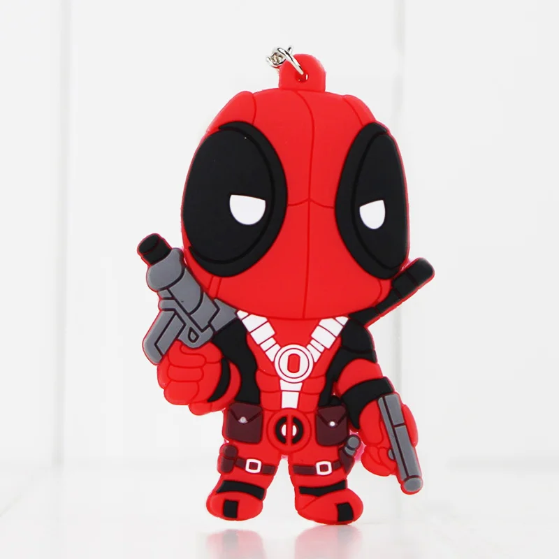 

New 10pcs/lot The Deadpool PVC Keychain Toy 8cm Children's Figure Doll Pendants