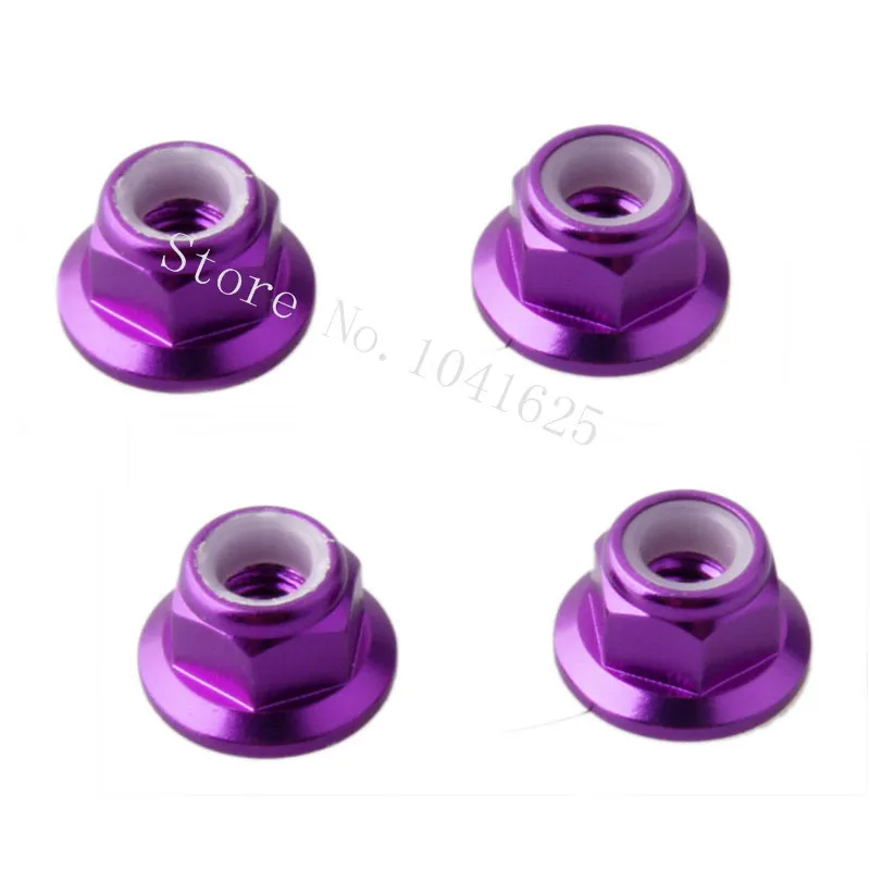 

4pcs/lot HSP 122049 Aluminium Nylon Nut M4 4P 02190 Upgrade Parts For 1/10th Himoto 31054 Lock Nut RC 4WD Car Electric Car