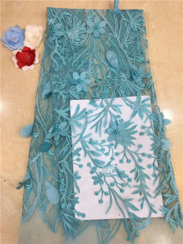 2019 Latest Black French African Lace Fabric High Quality Embroidered Tulle For beads Wedding Dress Green | Дом и сад