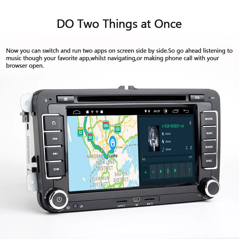 Best 2 din Android 9.0 Car DVD Player GPS Navigation For Amarok Volkswagen VW Passat b6 Polo Skoda Octavia 2 Tiguan golf 56 seat leon 2