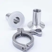 Набор 1/" NPT Женский x 1,5" Tri Clamp SUS 304 санитарный фитинг из нержавеющей стали набор для домашнее Сваренное пиво