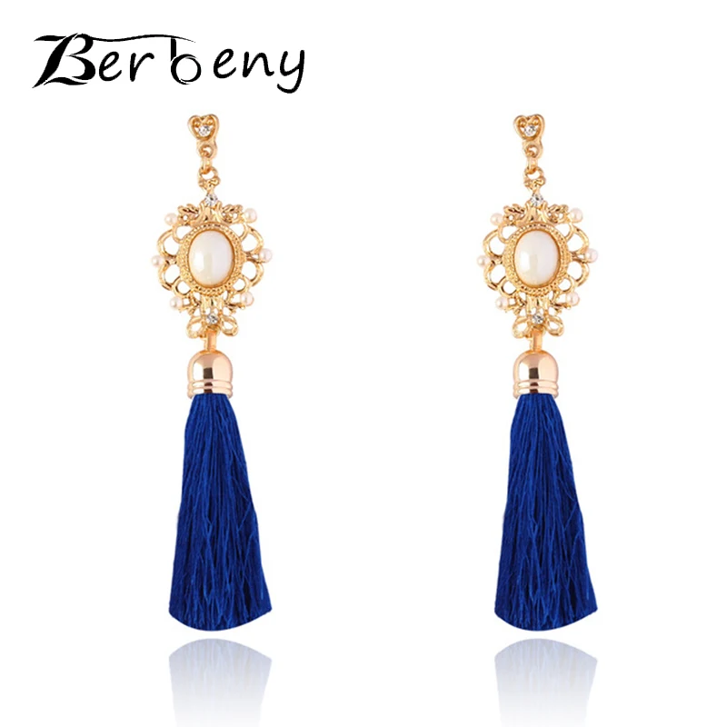 

2018 New Fashion Drop Statement Fringe Tassel Earrings Boho Bohemian Long Exaggerated Rose Flower Dangling Earrings For Women