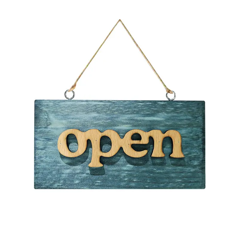 Винтажный деревянный открывающийся, закрывающийся, добро пожаловать, дощечка с надписью синий кафе магазин дверь подвесной знак Тип: Добро пожаловать/открыть/закрытый