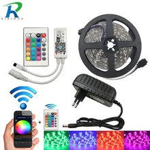 WiFi LED Strip SMD 5050 Waterproof DC 12V RGB LED Light Flexible Ribbon Diode Tape 4m 5m 8m 10m 15m With WiFi Controller+Power