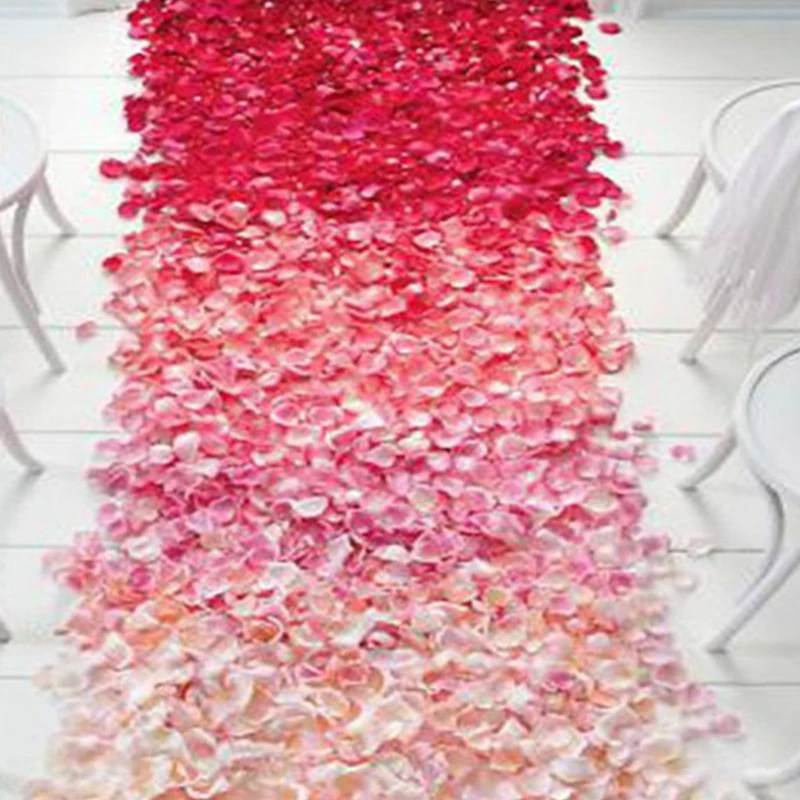 

500pcs Fake Petals Rose Wedding Decorations Silk Petal Artificial Flowers Bride To Be Bachelorette Party Decoration Home Decor