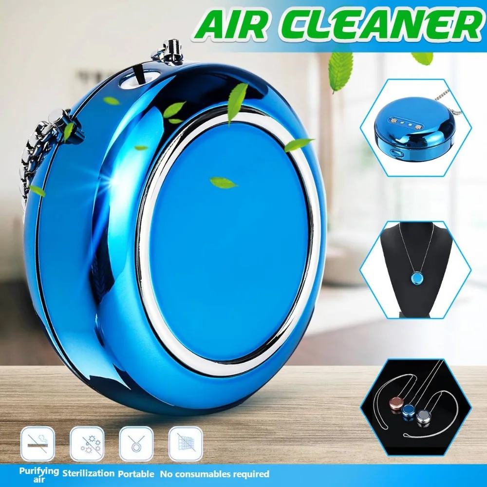 

Filterhualv PM2.5 Portable Air Purifier negative ion oxygen bar Electric USB Air Filter Necklace smoke dust pollen Cleaner