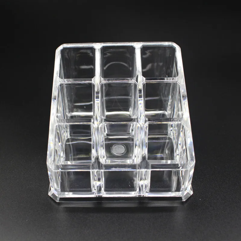 9 Grid Acrylic Cosmetics Organizer Brush Lipstick Holder Makeup Storage Corganizer Box For Cosmetics (1)