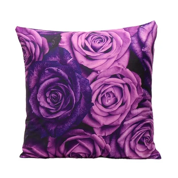 

1 Pcs 45x45cm 3D Violet Pringting Bedroom Throw Pillow Case Home Decorativeation purple