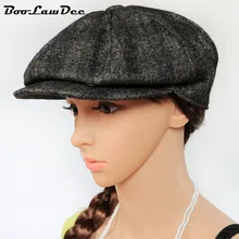 BooLawDee шерстяная ткань 8 панель newsboy cap campaniform Топ для взрослых мужчин и женщин осень и зима досуг термо носить M614