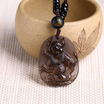 

Fortune pig pig obsidian pendant is a sheep in 2017 lucky mascot