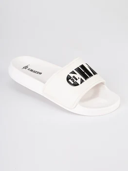 

EL CHARRO charro slippers with band-White