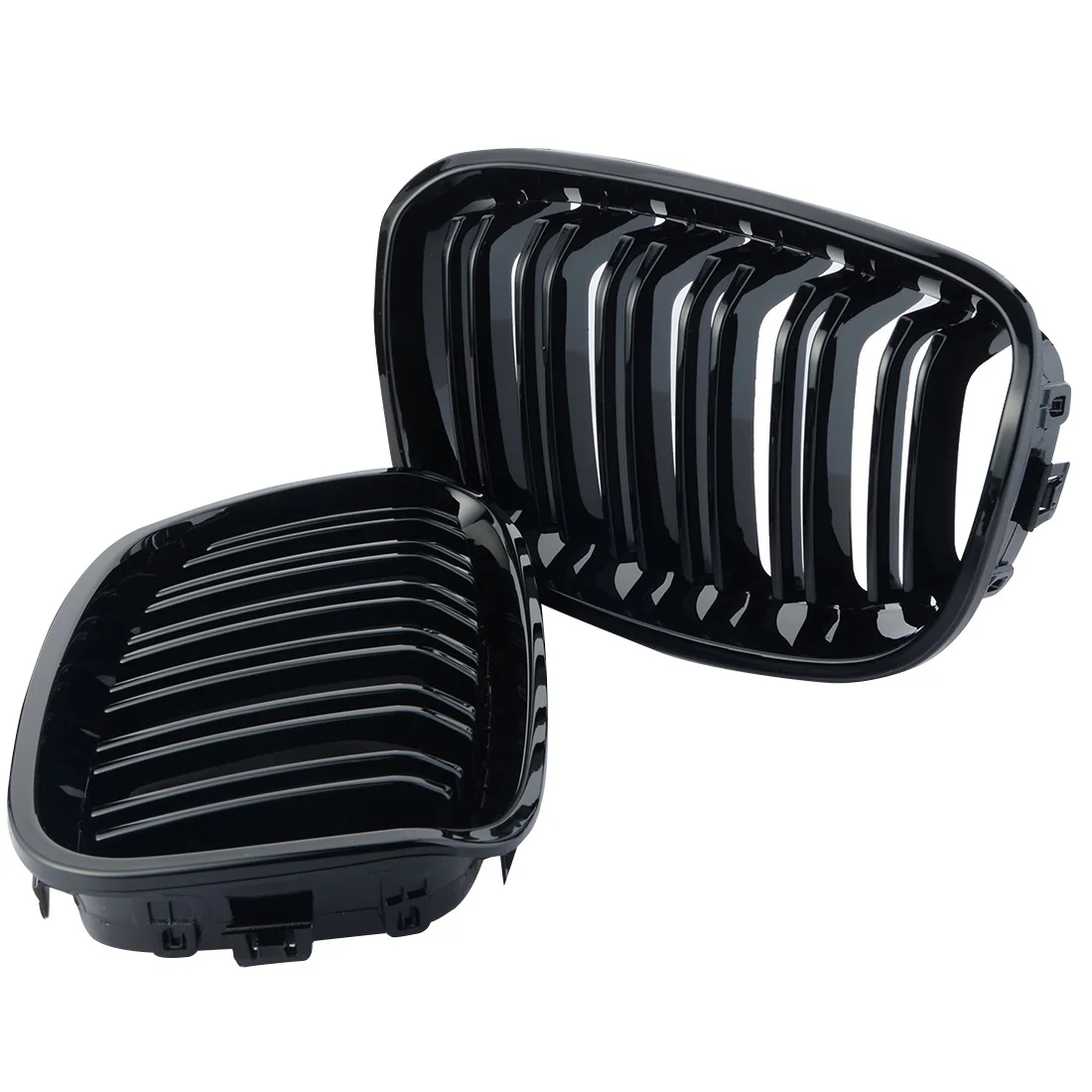 Best 1 pair Car Style One Pair Front Gloss Black Racing Grilles for BMW F20 2011 2014