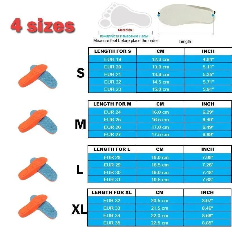 FVYVL Orthotics Arch Support Shoe Insoles Inserts Pad Pain Relief for Children Kids