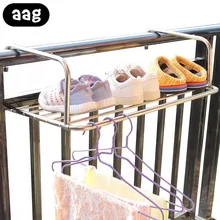 AAG стойка для обуви из нержавеющей стали, многофункциональная, для балкона, для окон, вешалка для одежды, портативная, телескопическая, для экономии пространства, сушилка для одежды