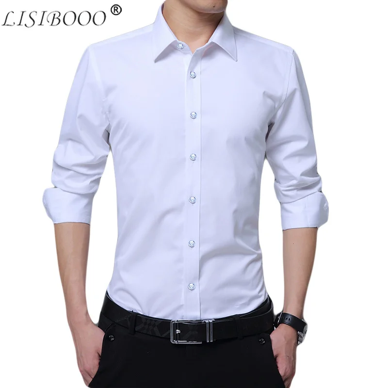 

High Quality Men Business Dress Shirts Long Sleeve Shirt Men Casual Solid Color Shirt Professional Men Shirts Plus Size 5XL