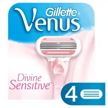 Сменные кассеты для бритья Venus Divine Sensitive(4 шт