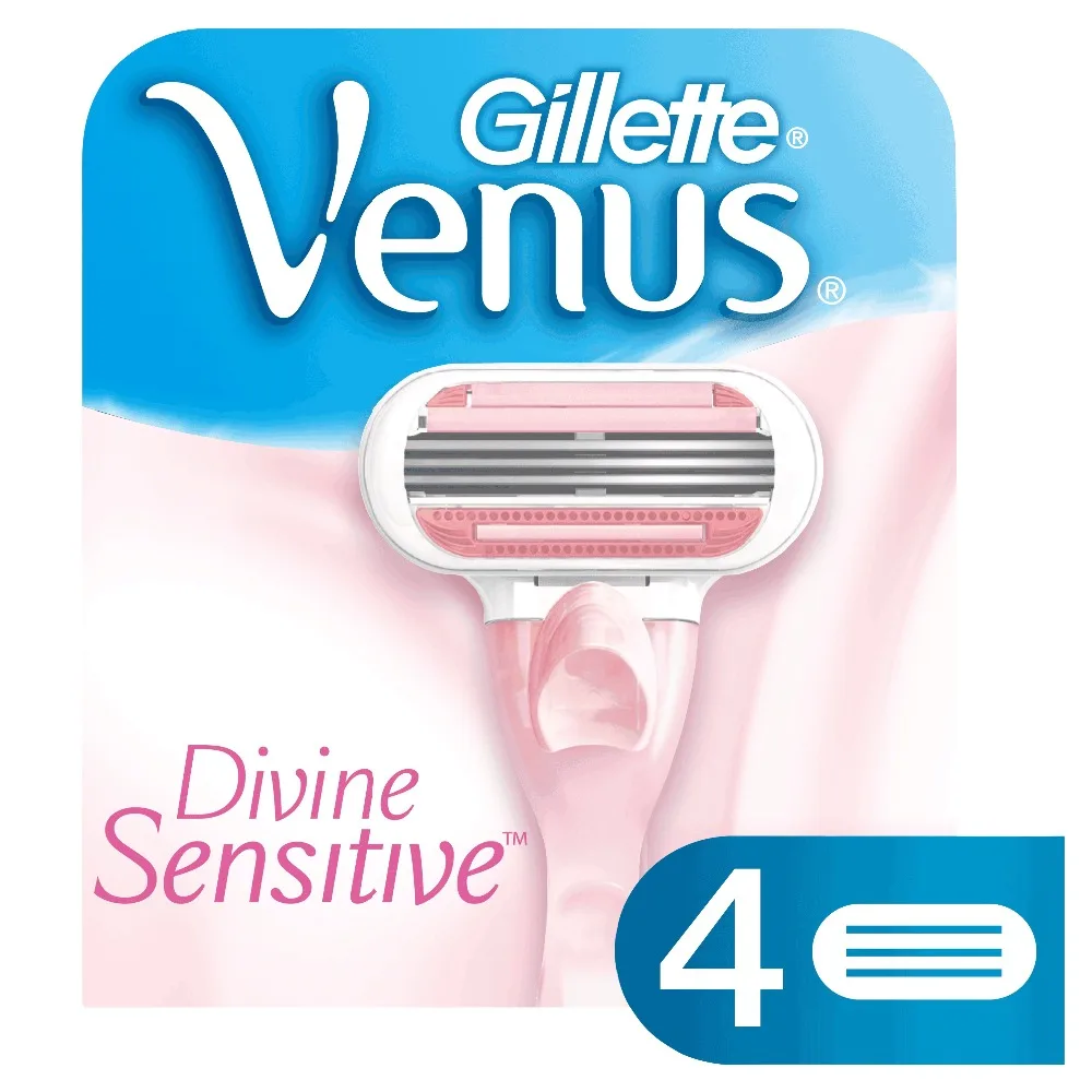 Replaceable Razor Blades for Women Gillette Venus Devine Sensitive 4 pcs Cassettes Shaving Venus shaving cartridge
