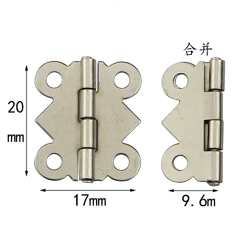 10 шт. мини дверные петли сформой бабочки 20 мм x 17 мм бронзовые ящики для шкафа Ювелирная коробка декоративные петли для мебельного Оборудования