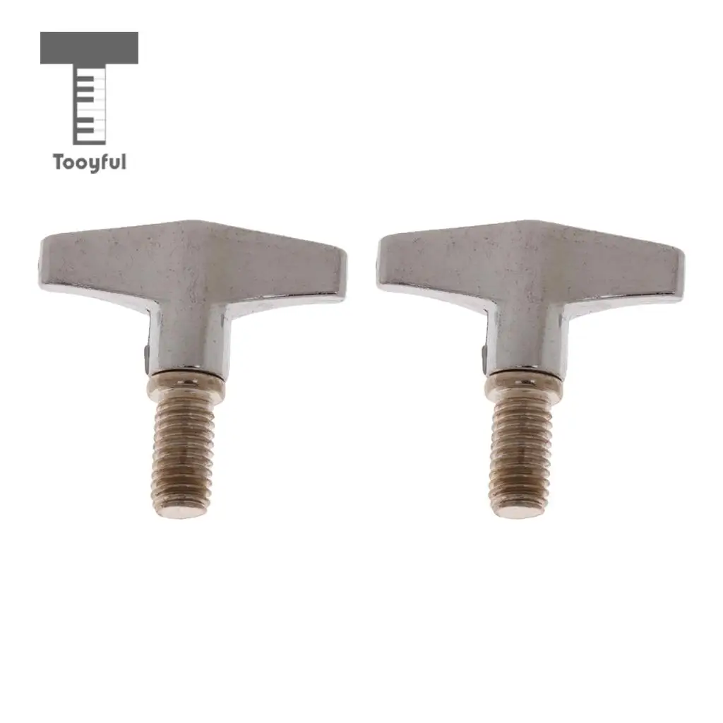 Tooyful 2Pcs Drum Cymbal Thread Wing Nuts Hand Knob Screw Replacement for Drummer 