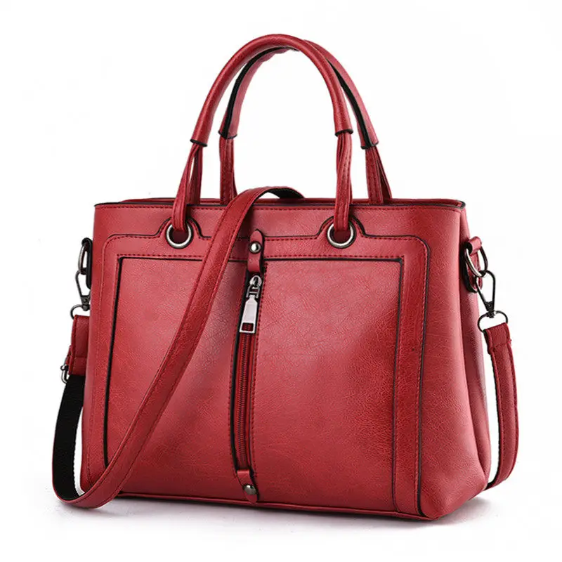 Casual Large Bag 2016 New Women Occident Style Elegant font b Handbag b font Front Zipper