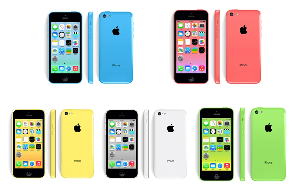 Apple iPhone 5C,, 4,0 дюймов, 8 ГБ/16 ГБ/32 ГБ rom, 1 ГБ ram, двухъядерный, 8 Мп камера, IOS, wifi, gps, Bluetooth, разблокированный смартфон