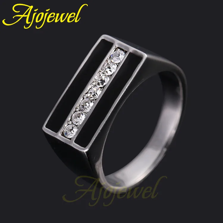 Мужское кольцо с черной эмалью размеры 7/8/9/10/11|ring size|fashion ringsring fashion |