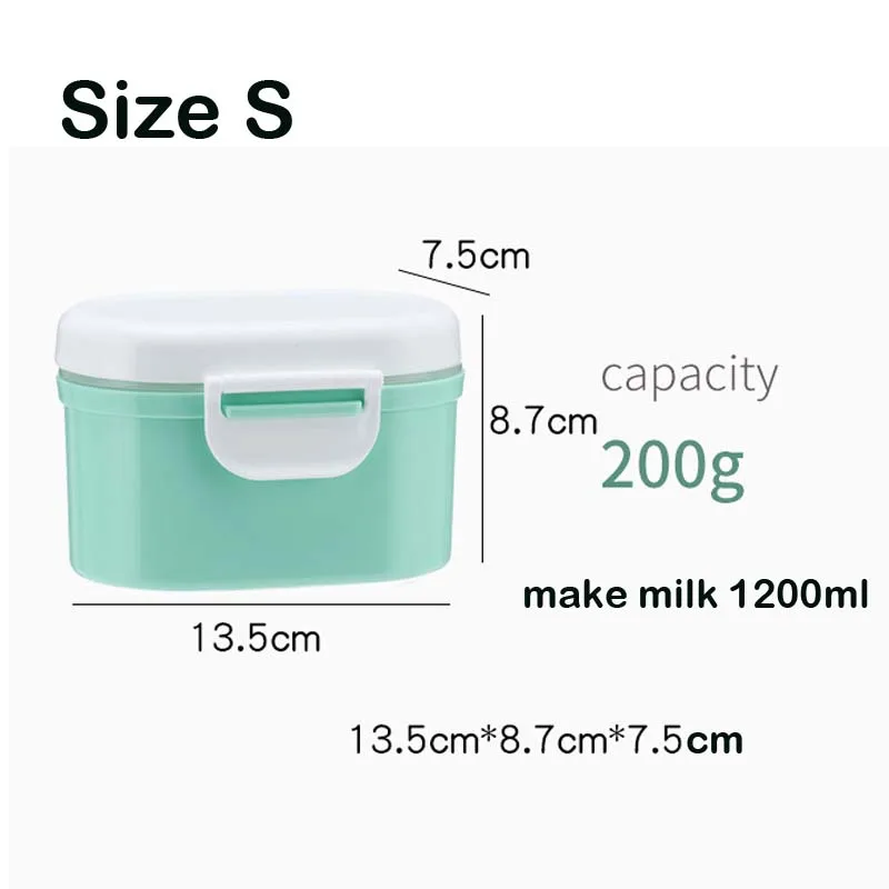 Baby's Independent Compartment Portable Milk Powder Storage Box Infant Unisex Snacking Travel Storage Box