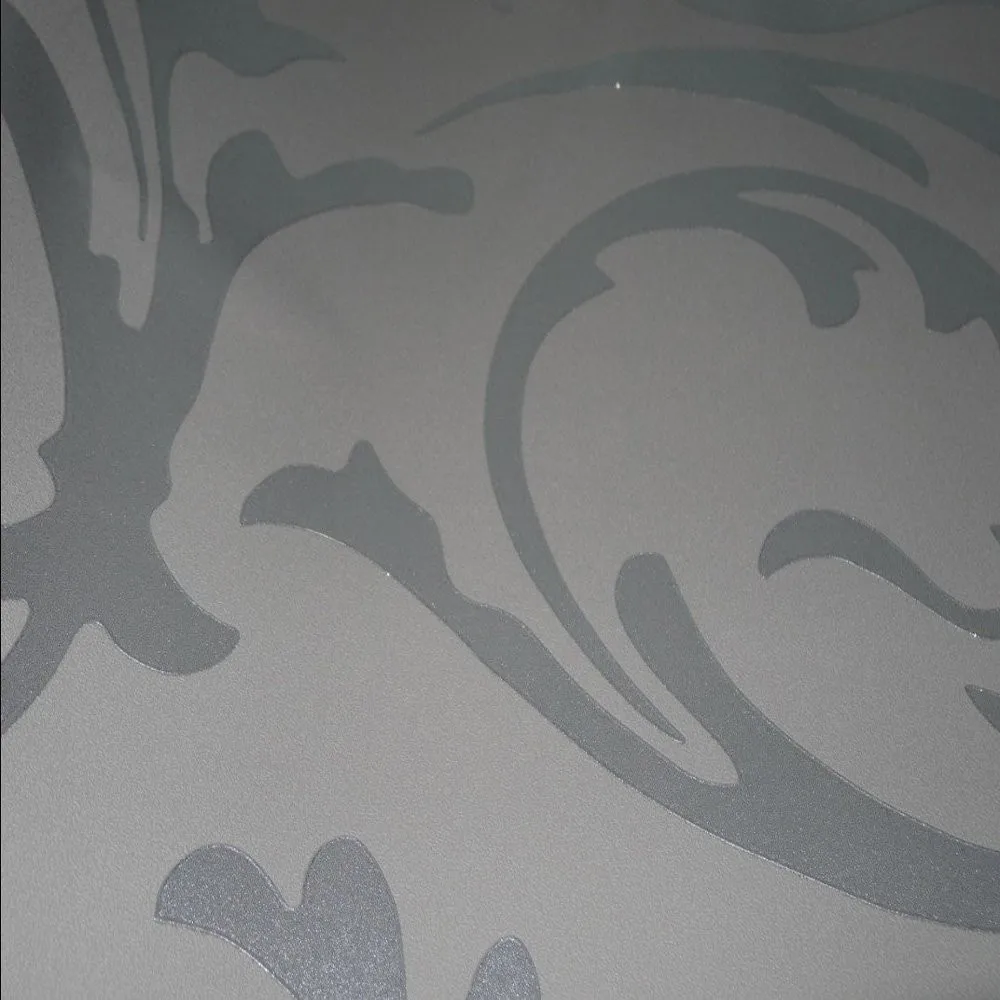 QIHANG Щепка серый Викторианский Дамаск тисненый текстурированный обои высокого качества 0,53 М* 10 м = 5.3м2