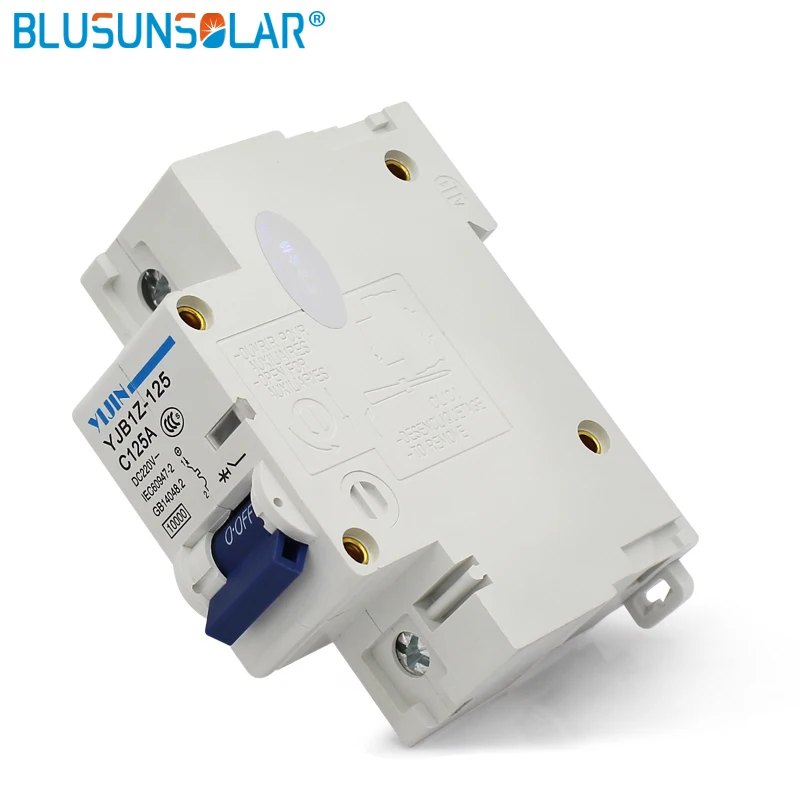 2 шт./Партия 1 P 125A 220 V автоматический выключатель постоянного тока ПРЕРЫВАТЕЛЯ ЦЕПИ для солнечной Системы защиты DL0230