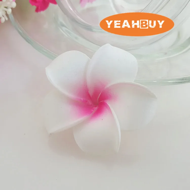 7C 100 шт 9 см Гавайский жасмин реального касания Искусственные из ПЭ цветок плюмерии diy свадебный аксессуар для волос вечерние украшения