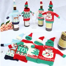 Новинка праздничный плюшевые забавные Снеговики бутылки вина Обложка сумка банкетный Рождество звавечерние ужин Рождественское украшение для стола год поставки