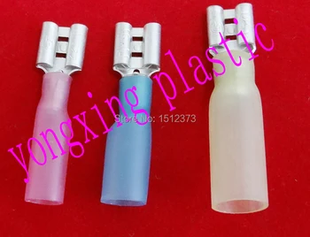 

30PCS mixed Heat shrinkable Female insulating Terminal red blue yellow 10pcs each from 22-10AWG(0.5-6)Square cable