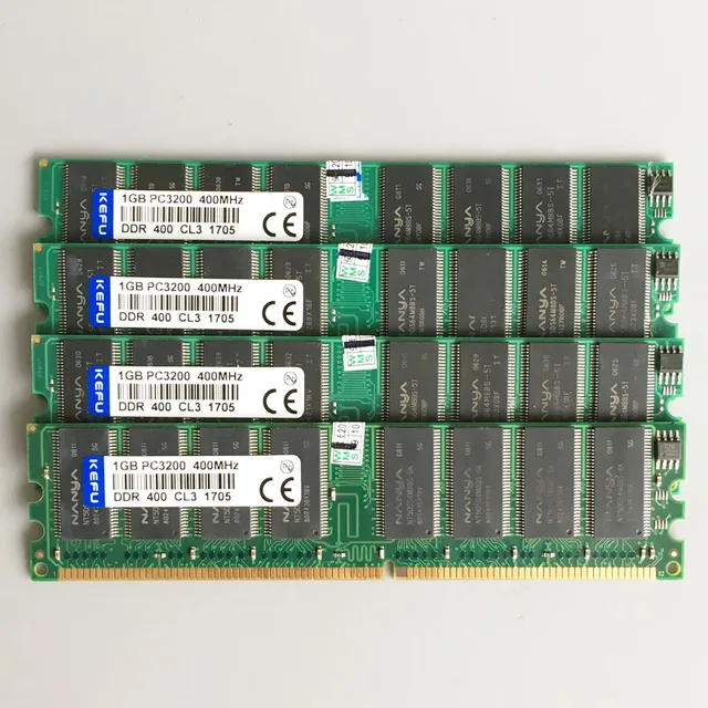 Special Offers 4GB 4x1GB PC3200 DDR 400MHZ 184pins Low density Desktop memory 2Rx8 CL3.0 DIMM 4G DDR1 RAM Non ECC