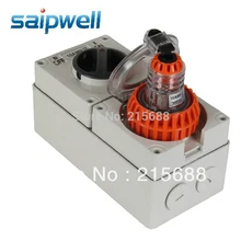 10А промышленные розетки и вилки SAIPWELL бренд водонепроницаемый переключатель на розетки IP66