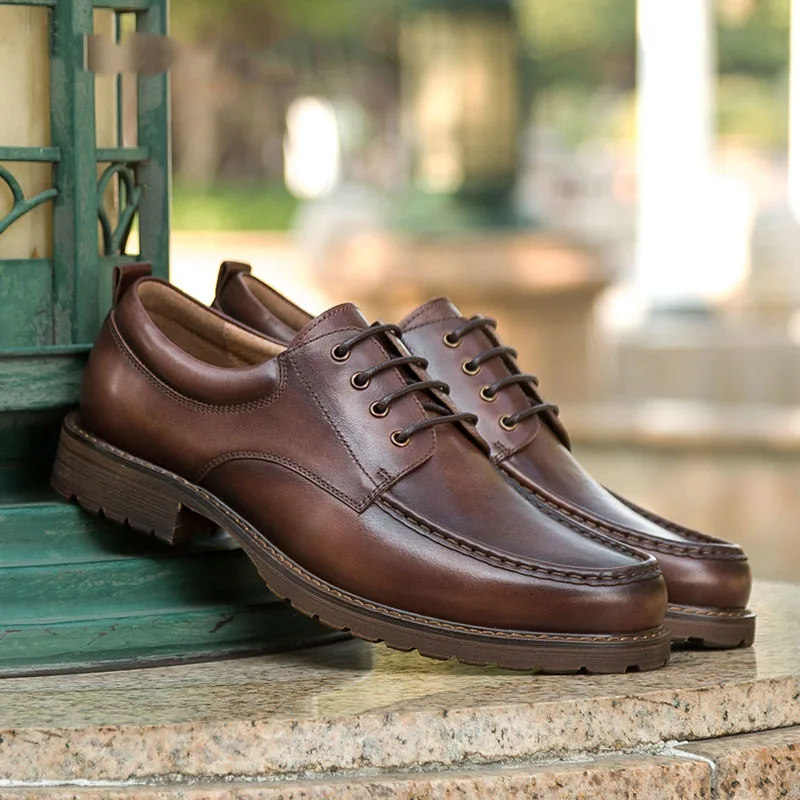 QYFCIOUFU Новая мода Для мужчин обувь со шнуровкой полуботинки, платье, обувь Для мужчин s натуральная кожа Бизнес офисная Свадебная обувь на