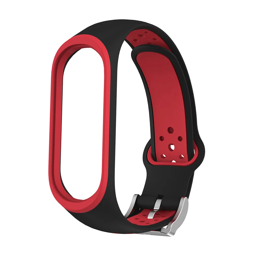

Silicone Wrist Strap For Xiaomi Mi Band 4 Strap Smart Watch Replacement Band Two color Hole Sport Bracelet Women Men luxury 19Jl
