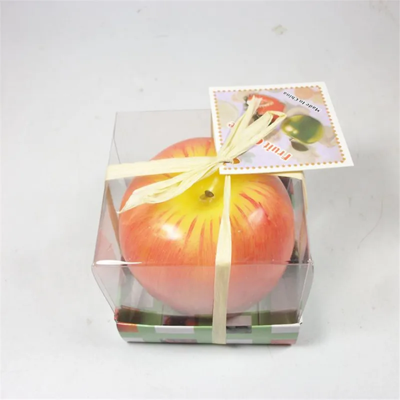 

2016 New 1PCS Christmas Red for Apple Shape Fruit Scented Candle Home Decoration Greet Gift Party Supplies