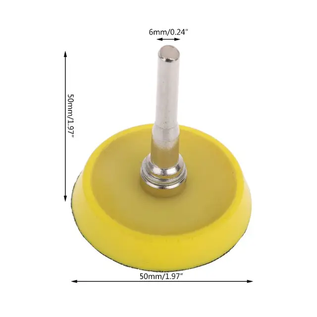 Disco para lijadora de 2 ''y 50mm, almohadilla de respaldo para pulir y lijar, placa de respaldo, amoladora eléctrica de vástago de 6mm, herramienta rotativa 6