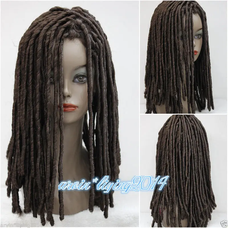 

Ladies Wig Dreadlock Long Medium brown Curls Hair Cosplay fancy dress Women's Heat Resistant Hair Wigs FREE SHIPPING
