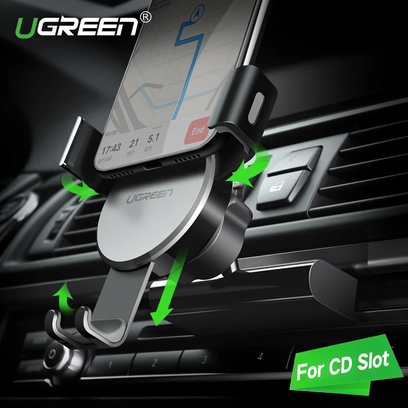 Ugreen Gravity CD Slot Car Phone Holder for iPhone 7 Mount Holder Stand GPS Phone Holder for