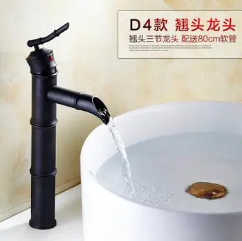 

Bath faucet copper antique faucet Retro Bamboo Basin mixer decoration Arts Counter Basin Hot and cold Mixer water Taps torneira