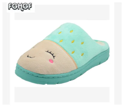 

Winter Women Shoes Woman Warm Home Slippers Cartoon Bed room Slippers Women Indoor Fluffy Fur Slippers For Women House Chinelos