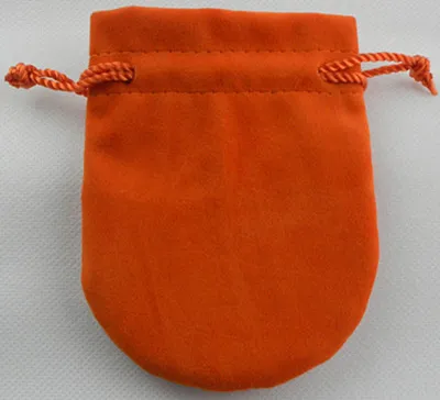 300 шт/партия) Индивидуальный заказ Печатный мешочек для подарков бархат - Цвет: Оранжевый