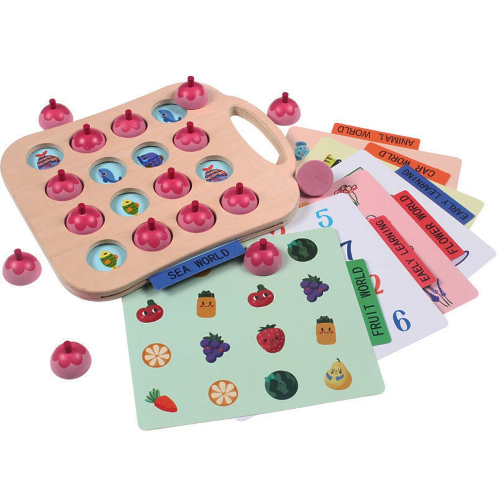 Wooden Memory Game Early Education Interactive Toys Children's Intellectual Development Training Kids Fun Board Games