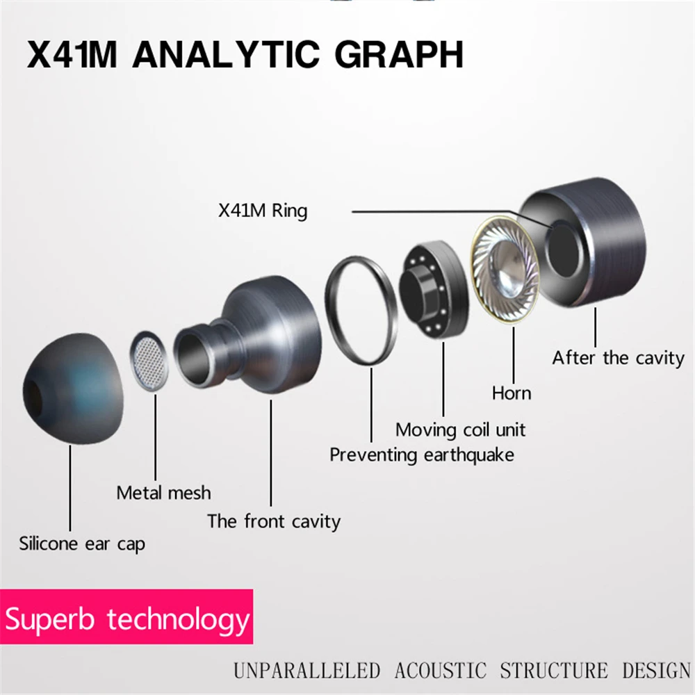 QKZ X41M магнитного наушники HIFI лихорадка вкладыши переходная гарнитура тяжелых