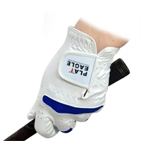 PLAYEAGLE 5 шт./партия дышащие мягкие левые перчатки для гольфа, дышащие противоскользящие нано левые спортивные перчатки для мужчин - Цвет: white