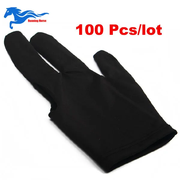 Wholesale 100 Pcs/lot Cue Billiard Pool Gloves Shooters 3 Fingers