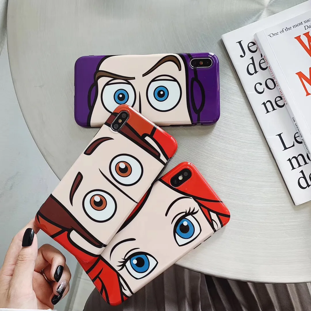 Русалочка Принцесса История игрушек Вуди глаза чехол для iPhone 8 7 6 6S Plus X XS 11 Pro Max Xr