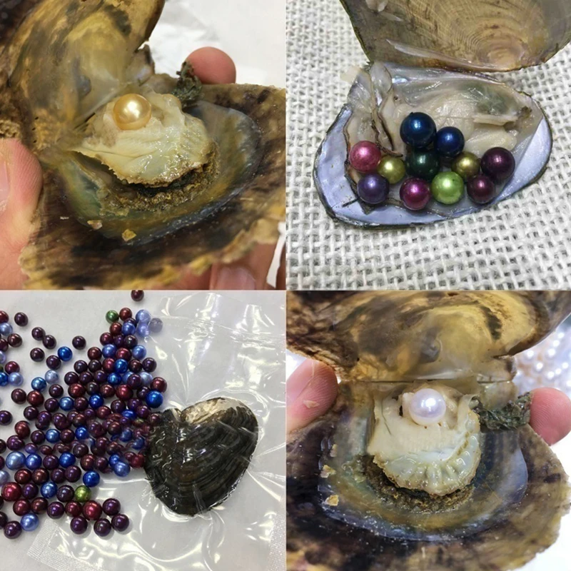 1 шт. 6 8 мм натуральный жемчуг Oysters Пресноводный Культивированный Овальный бисер
